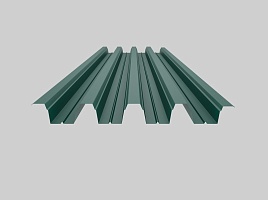 Окрашенный профнастил Н75-750, 0,45 мм, зеленый мох